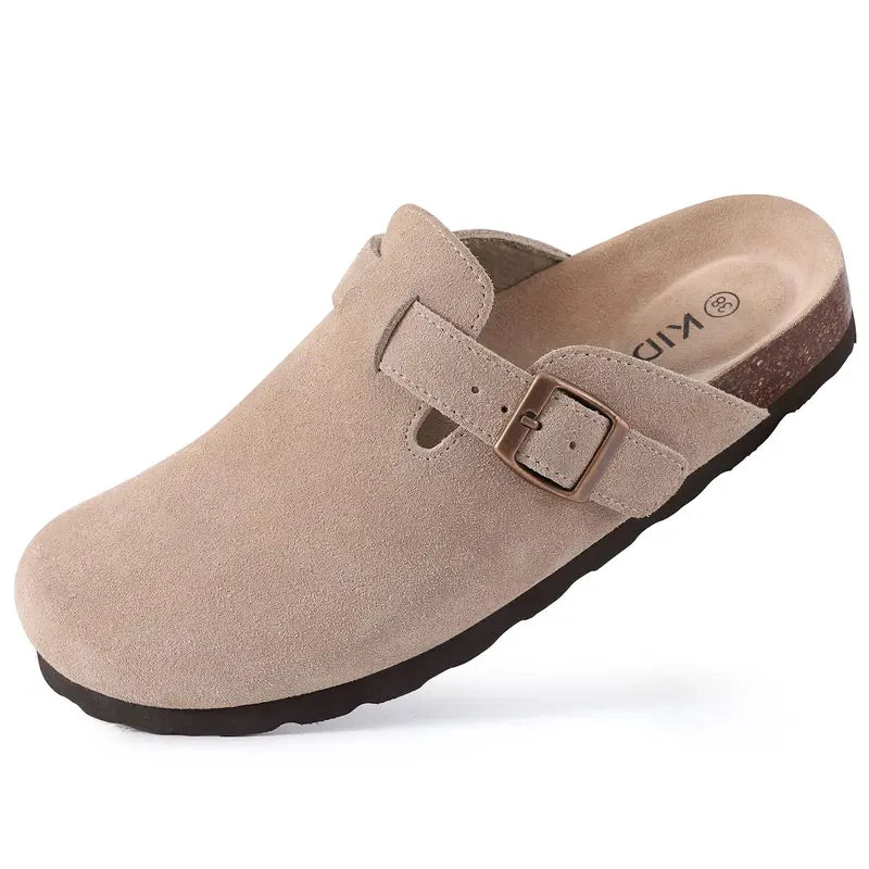 Genuine Suede Cork Clogs