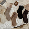 Solid Mid-Calf Polyester Socks