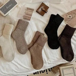 Solid Mid-Calf Polyester Socks