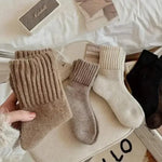 Solid Mid-Calf Polyester Socks