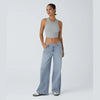 Halara Flex Asymmetric Baggy Wide Leg Jeans