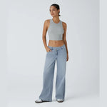 Halara Flex Asymmetric Baggy Wide Leg Jeans