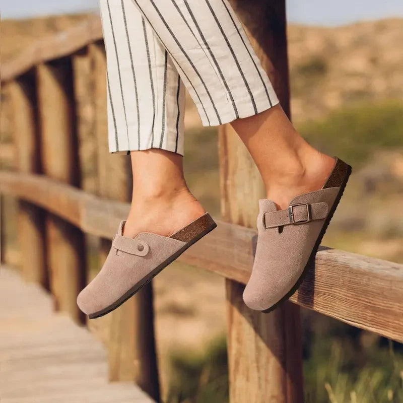 Genuine Suede Cork Clogs