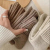 Solid Mid-Calf Polyester Socks