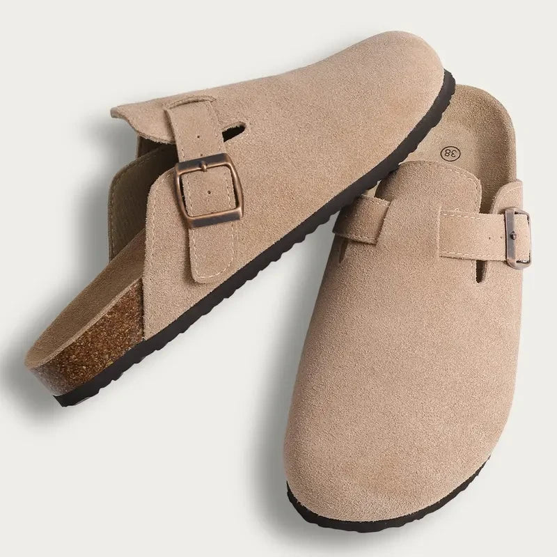 Genuine Suede Cork Clogs