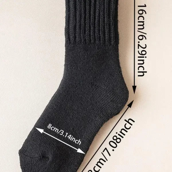 Solid Mid-Calf Polyester Socks