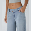 Halara Flex Asymmetric Baggy Wide Leg Jeans