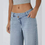 Halara Flex Asymmetric Baggy Wide Leg Jeans