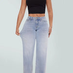 Stretchy Wide Leg Baggy Jeans